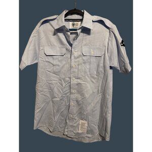 US Air Force Blue short-sleeve service dress shirt size 16L EUC